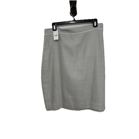 Brooks Brothers Dresses & Skirts - Brooks Brothers Loro Piana Silk Wool Linen Pencil Skirt Grey Size 12 NWT $268